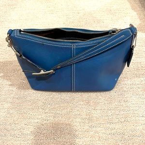 Blue Leather Coach shoulder bag
